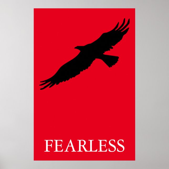 Poster Black & Red Pop Art Leader sans peur Aigle (Devant)