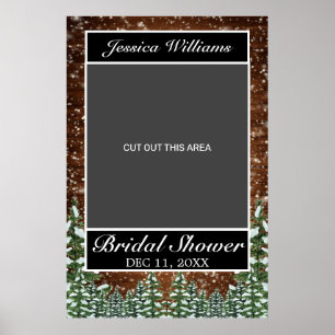Poster Black Snowy Wood & Forest Fête des mariées Photo P