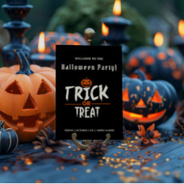 Poster Black Stylish Halloween Party