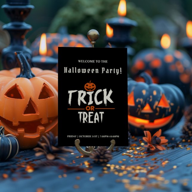 Poster Black Stylish Halloween Party (Black Stylish Halloween Party Poster!)