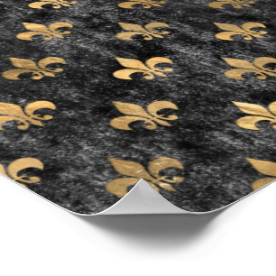 Poster Black Velvet Fleur De Lis Mardi Gras Orléans