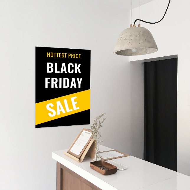 Poster Black Vendredi VENTE Affaires Promo de rabais (Black Friday SALE Business Discount Promotion Ads Poster)