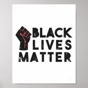 Poster Black Vit Problème Protest Pouvoir Politique Premi