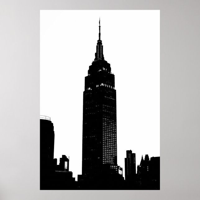 Poster Black & White Pop Art New York (Devant)