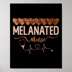 Poster Black Women Melanated Nurse Black History Mois Nu