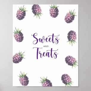 Poster Blackberry - bonbons et gâteries baby shower