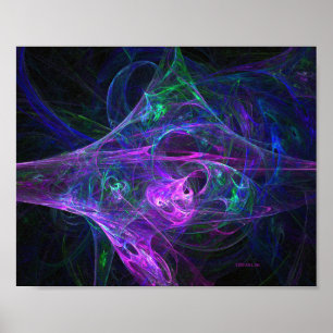 Poster Blacklight Nightmare : Fractal Print