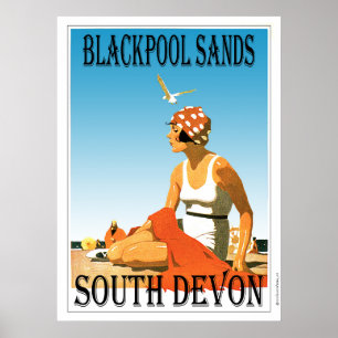 Poster Blackpool Sands, South Devon