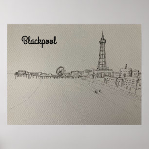Poster Blackpool Tower Original Art