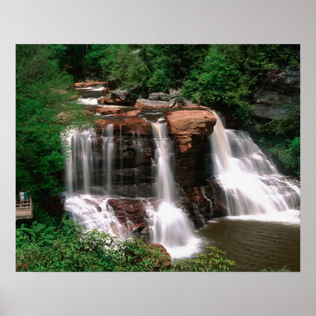 Poster Blackwater Falls, Virginie-Occidentale, pittoresqu (Devant)
