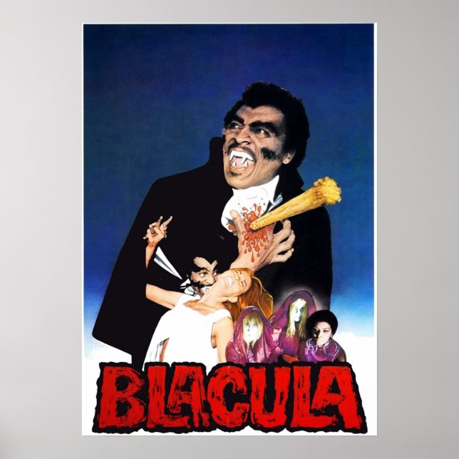 Poster Blacula 1972 Blaxploitation Horror v6 (Devant)