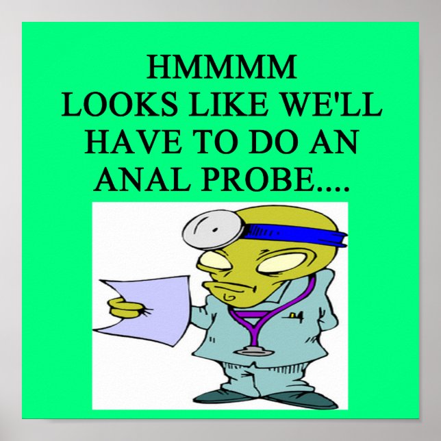 Poster blague d'alien médecin (Devant)