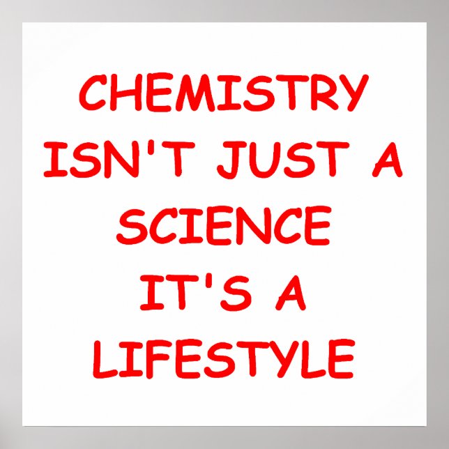 Poster blague de chimie (Devant)