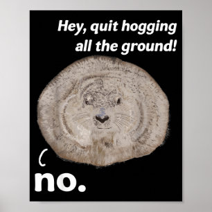 Poster Blague de marmotte drôle Citation de marmotte Jour
