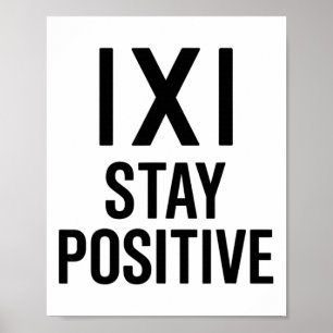 Poster Blague de maths drôle humour positif dicton rester