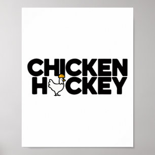 Poster Blague de poulet drôle Jockey empilé répéter Fun G
