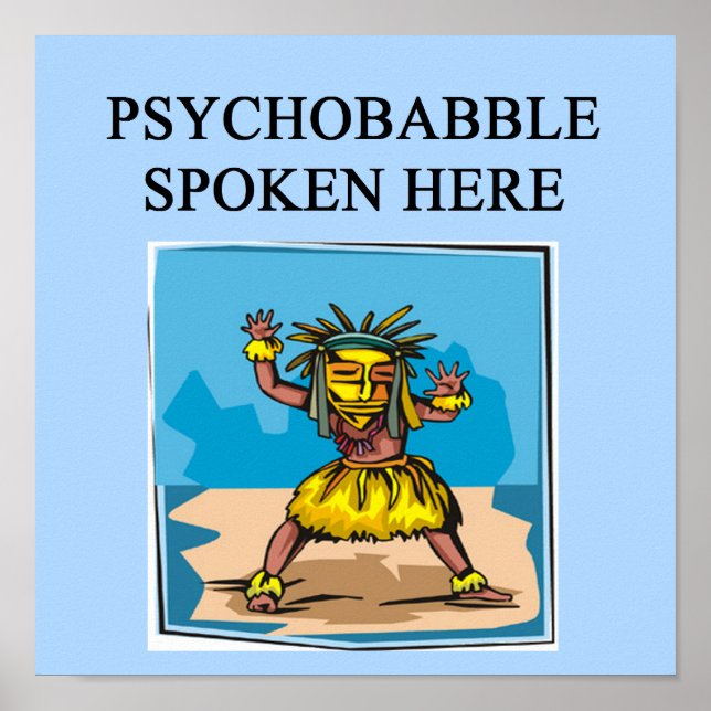 Poster blague de psychiatrie de psychologie (Devant)