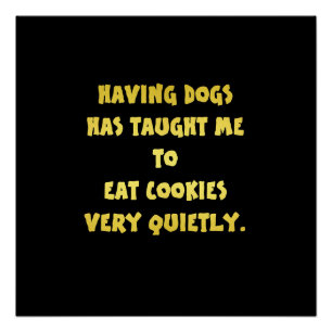 Poster Blague drôle de chiens et de biscuits