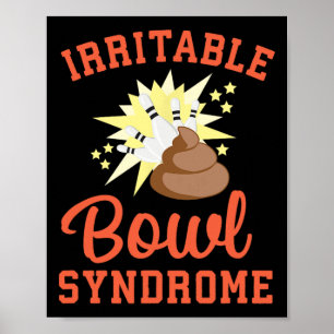 Poster Blague drôle d'Ibs qui fait caca Syndrome du côlon