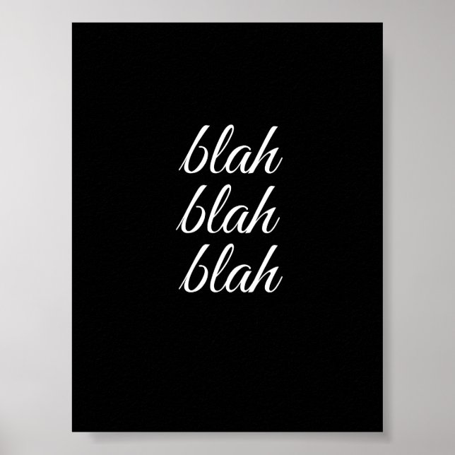 Poster blah blah blah - (Devant)