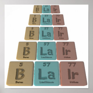Poster Blair comme Boron Lanthanum Iridium
