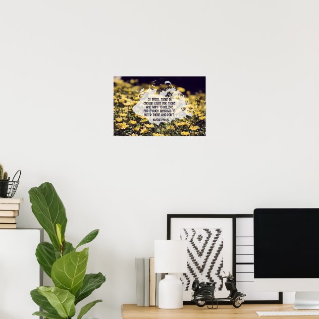 Poster Blaise Pascal Citation Inspirationnelle "Dans la f (Bureau à domicile)