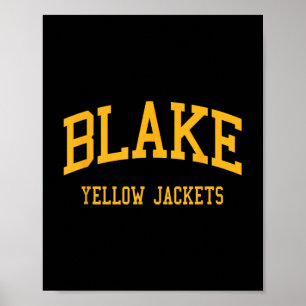 Poster Blake High School Hs Tampa Fl Retro Sports