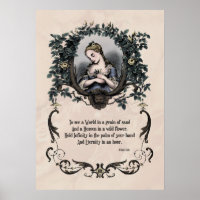 Blake "To See a World" Poésie victorienne Art 20x2