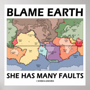 Poster Blame Earth She Has Many Faults