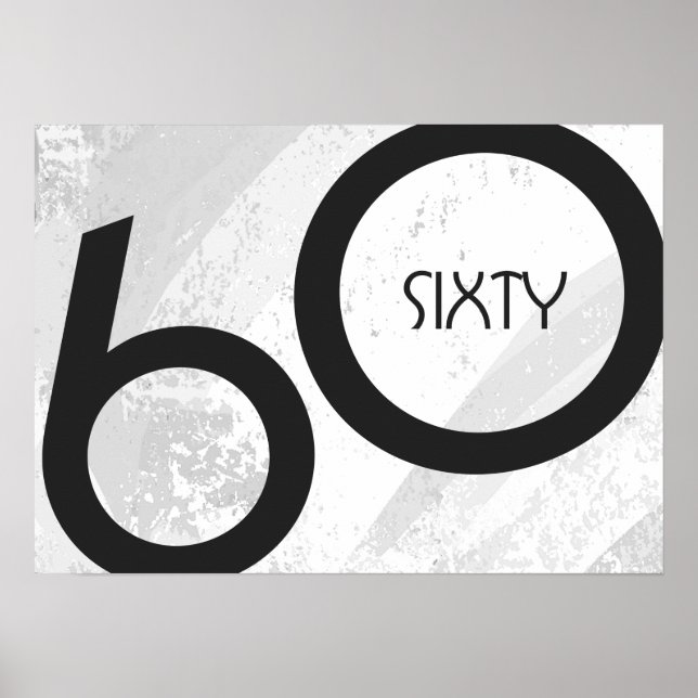 Poster Blanc 60 Décennie Anniversaire (Devant)