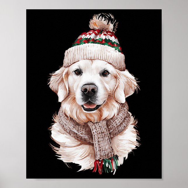 Poster Blanc Anglais Crème Golden Retriever Maman Chien C (Devant)