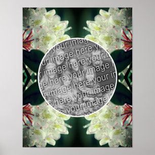 Poster Blanc Azalea Fleurs Cadre Ajouter Votre Photo