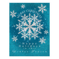 Poster blanc brillant Aqua Flakes