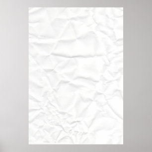 Poster BLANC de papier pliage de la texture plié crumple