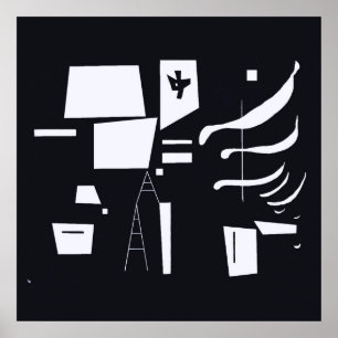 Poster Blanc doux et dur - Kandinsky