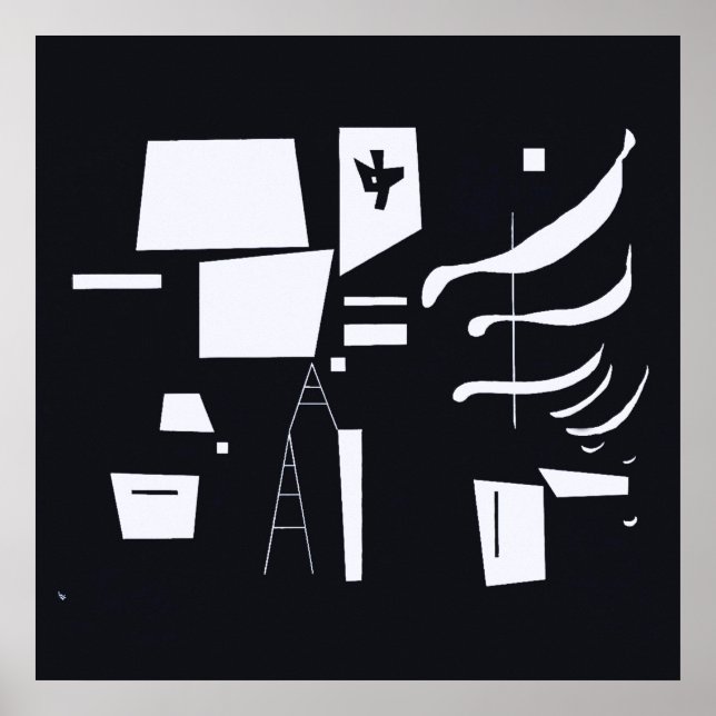 Poster Blanc doux et dur - Kandinsky (Devant)