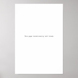 Poster Blanc intentionnellement gauche