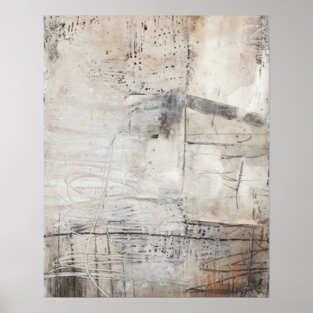 Poster Blanc noir et bronze (Devant)