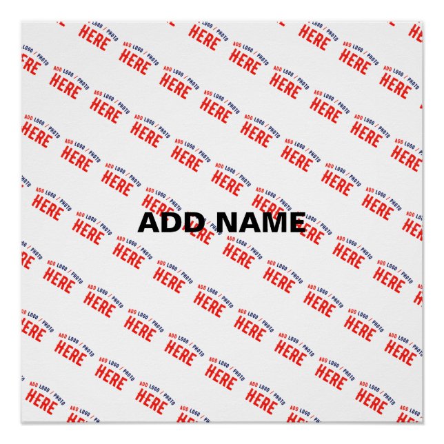 POSTER BLANC PERSONNALISABLE MODERNE ET MARQUE VERIFIE ST (Devant)