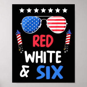 Poster Blanc Rouge Et Six Ans 4 juillet Indepen