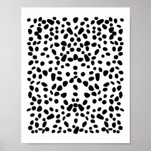 Poster Blanc tacheté avec Pois noir Dalmatien _1
