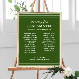Poster Blanc Vert En Mémoire Du Mémorial De Réunion De Cl