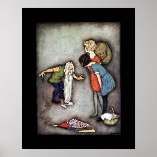 Poster Blanche-Neige & Rose Rouge ~ Contes de Fées ~ Clas (Devant)