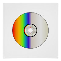 Blank CD disc With Rainbow