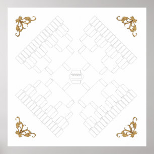 Poster Blank Family Tree 4-Way Pedigree (7 generation)