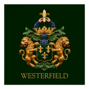 Poster Blason de Famille Néerlandaise Westerfield.