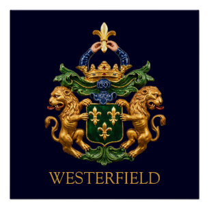 Poster Blason de la famille néerlandaise Westerfield.