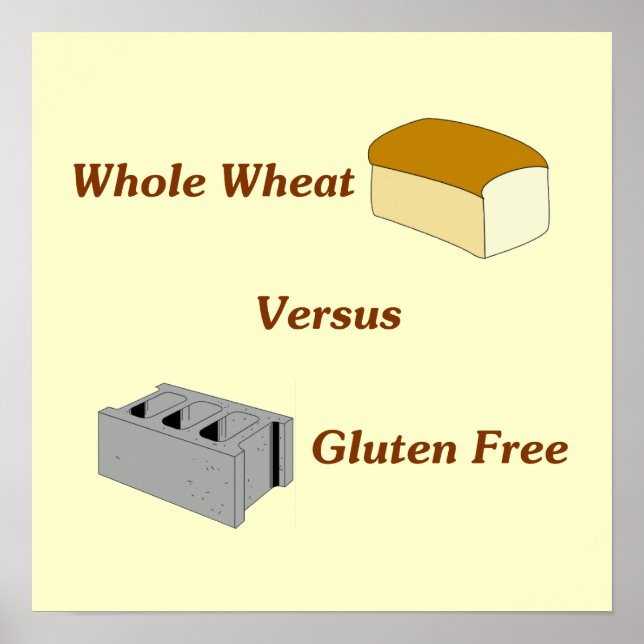Poster Blé entier contre sans gluten (Devant)