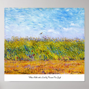 Poster Blé Field avec une marque de Vincent Van Gogh