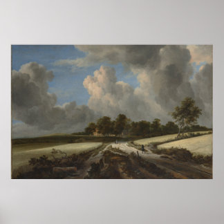 Poster Blé Fields par Jacob van Ruisdael Art Imprimer